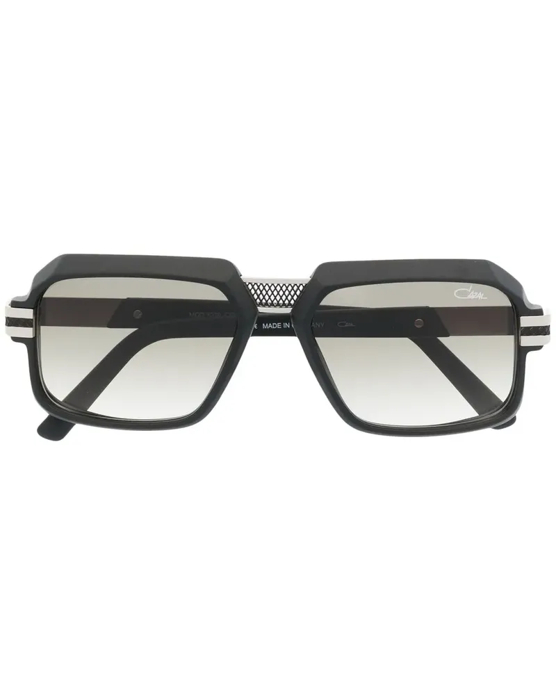 CAZAL Sonnenbrille mit eckigem Gestell - Schwarz Schwarz