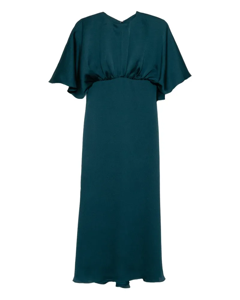 Amsale Satinkleid mit gehämmertem Detail - Grün Grün