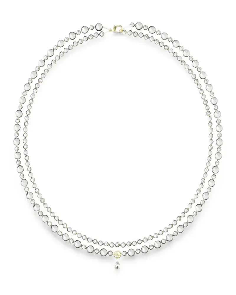 Guess Tiny Pearly Halskette mit Kristallen - Gold Gold