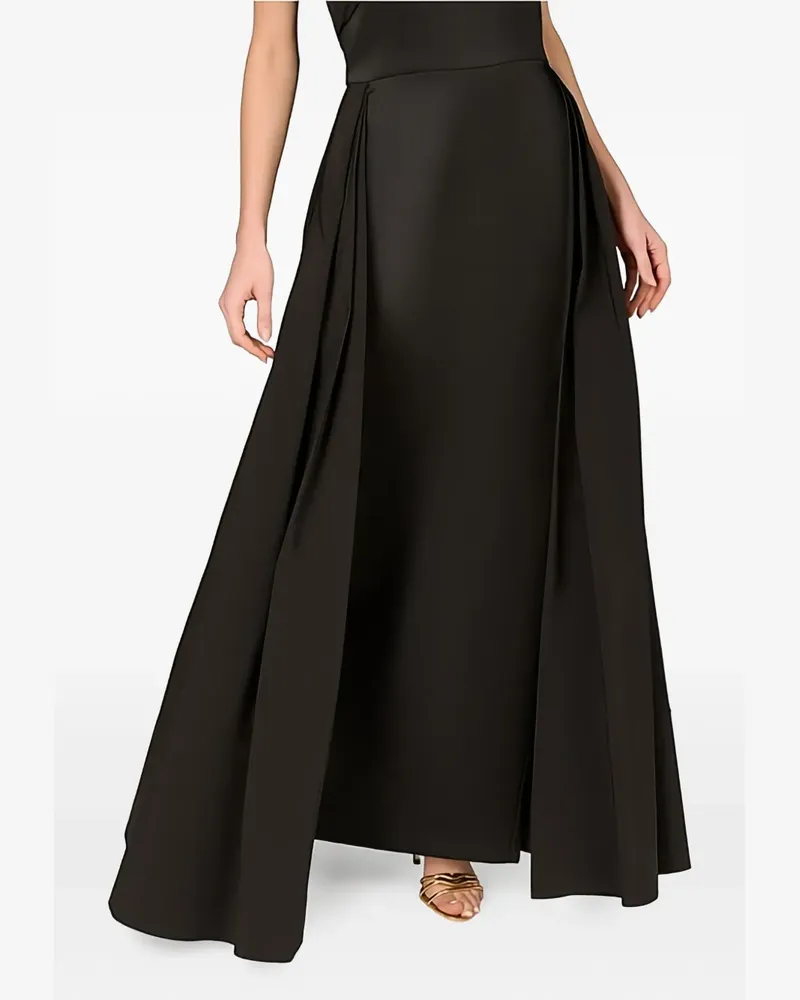 Aidan Mattox halterneck pleated dress - Schwarz Schwarz