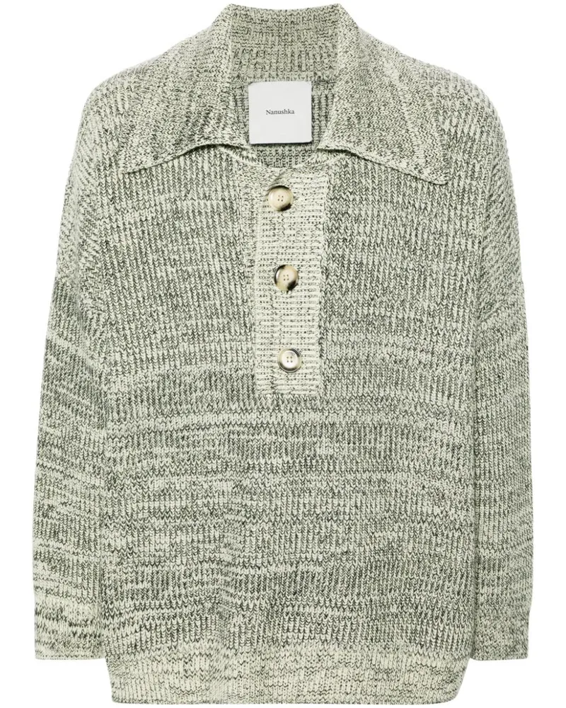 Nanushka Meliertes Poloshirt - Nude Nude