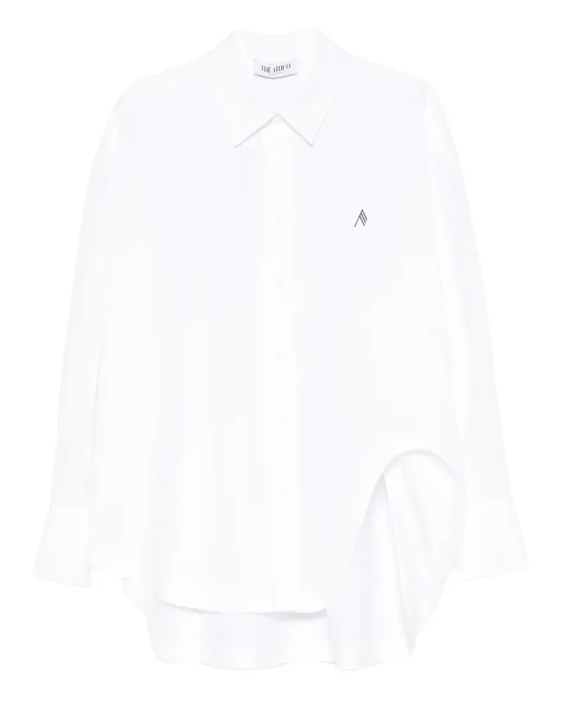 ATTICO Hemd im Oversized-Look mit Logo - Weiß Weiß
