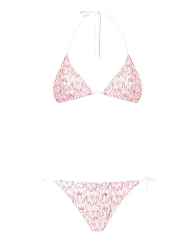 Missoni zigzag-knit triangle bikini - Rosa Rosa