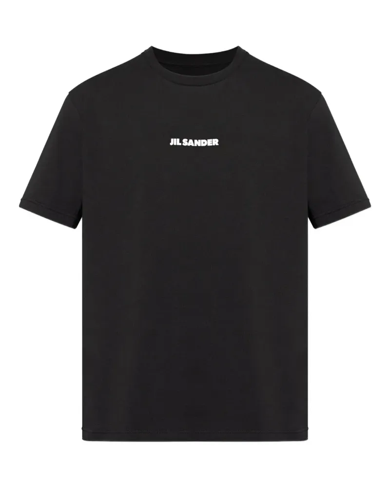 Jil Sander T-Shirt mit Logo-Print - Schwarz Schwarz