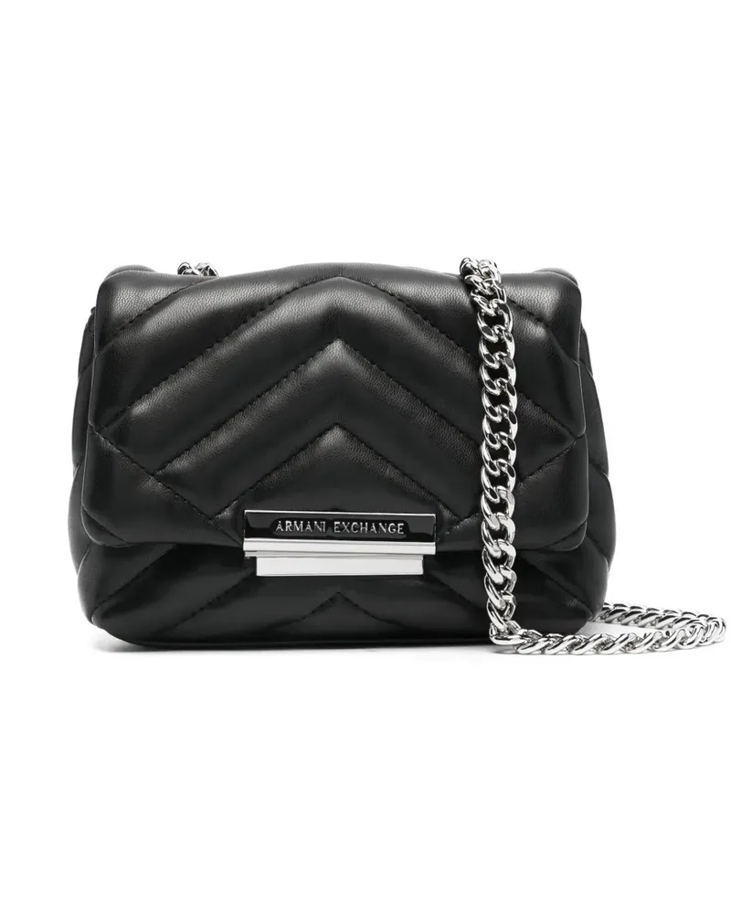 Armani Exchange Gesteppte Mini-Tasche - Schwarz Schwarz