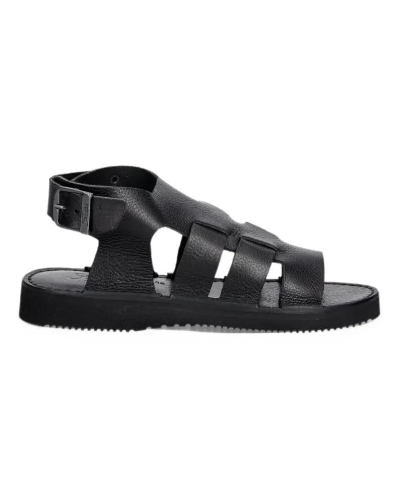 Fracap buckle-fastening leather sandals - Schwarz Schwarz