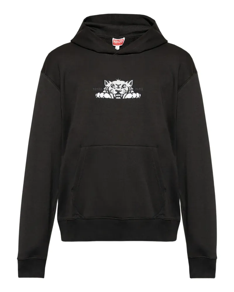 Kenzo Hoodie mit Logo-Stickerei - Schwarz Schwarz