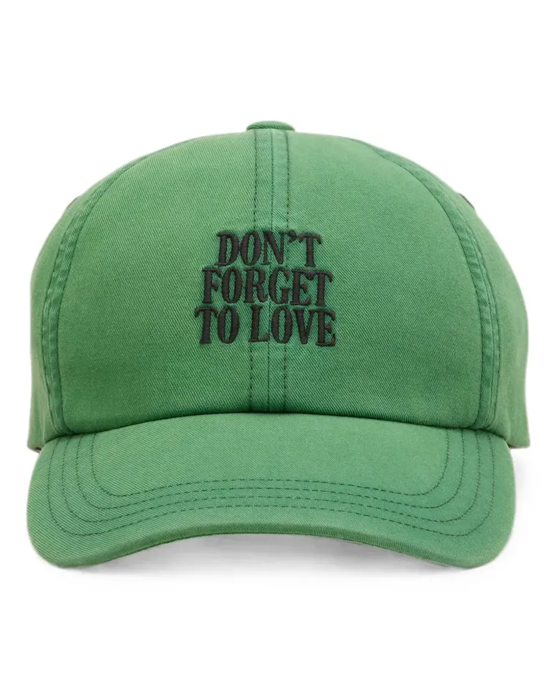 AMI Paris cotton Don't Forget To Love cap - Grün Grün