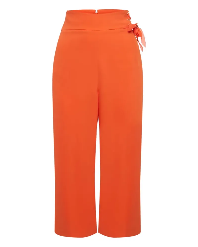 Elisabetta Franchi lace-up trousers - Orange Orange