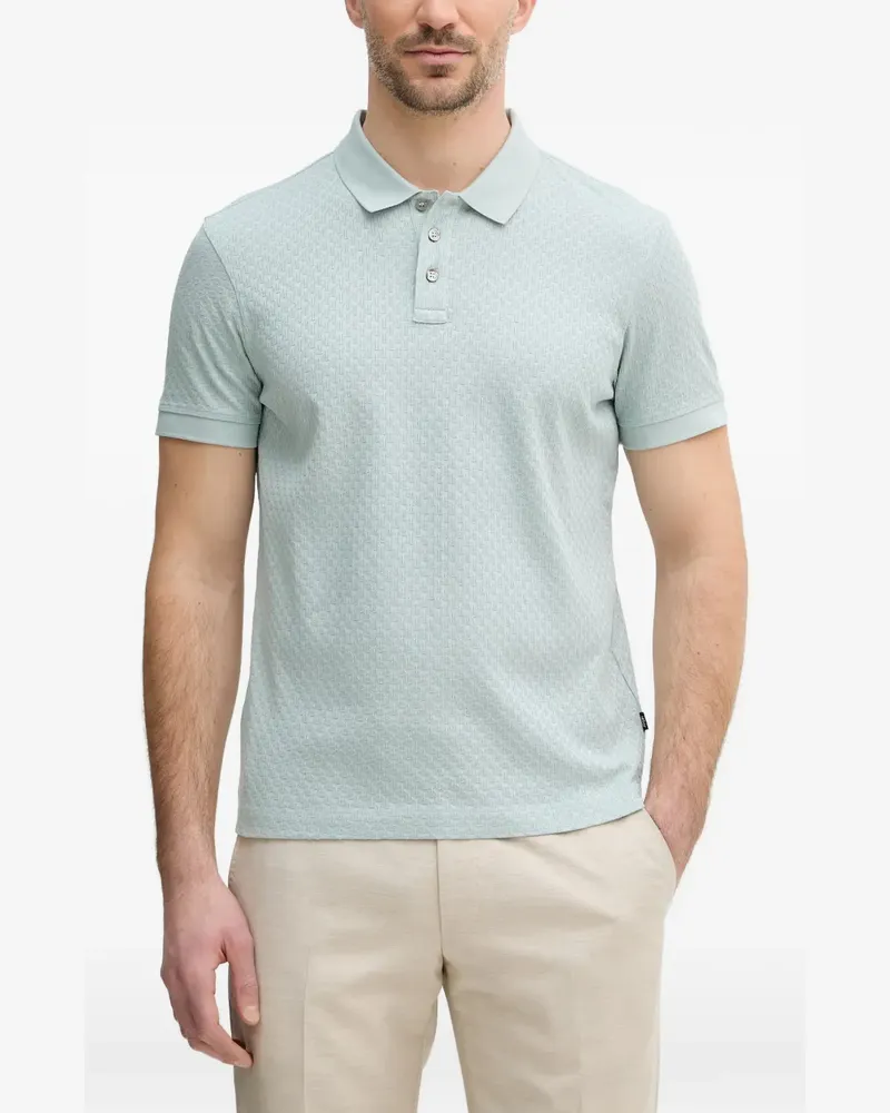 JOOP! textured short-sleeve polo shirt - Blau Blau