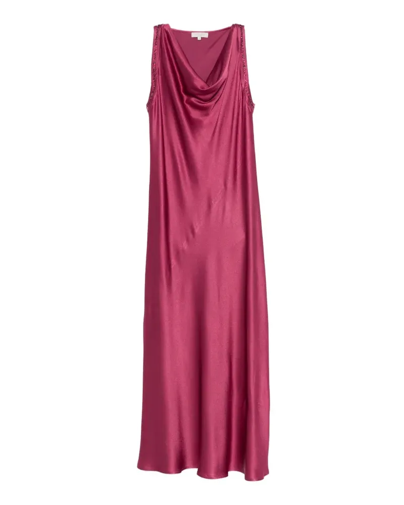 Antonelli Firenze bead-embellished cowl-neck dress - Rosa Rosa