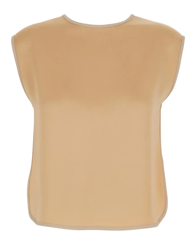 forte_forte V-neck top - Nude Nude