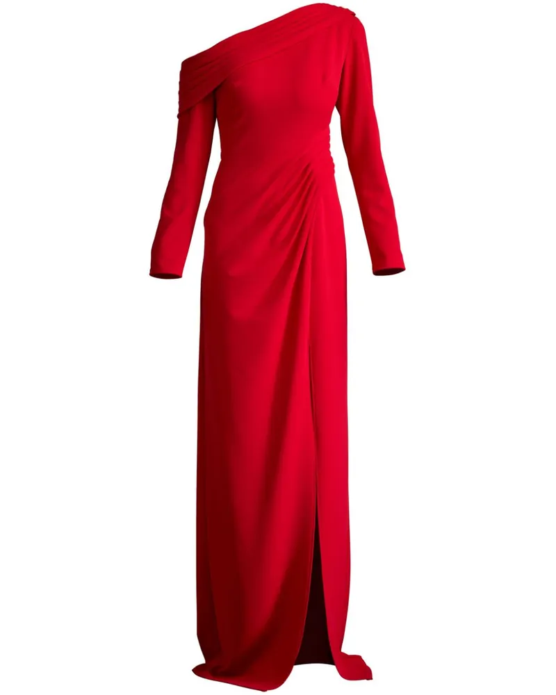 Tadashi Shoji Drapiertes Arison Abendkleid mit Falten - Rot Rot