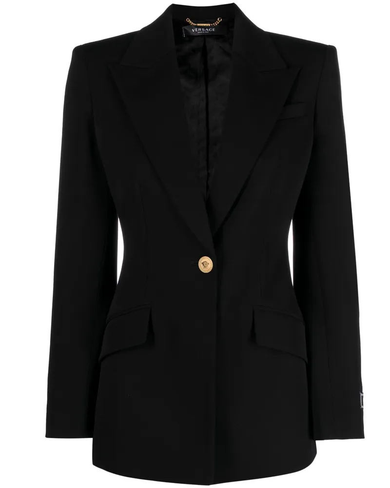 Versace single-breasted wool blazer - Schwarz Schwarz
