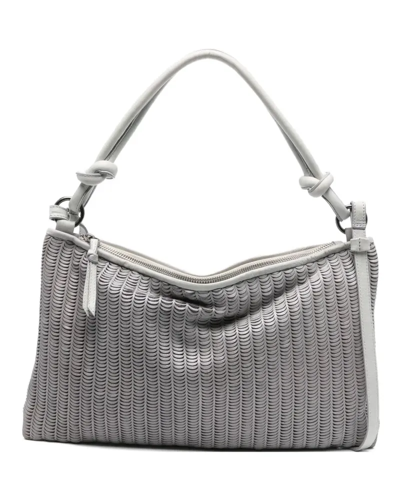 Reptile's House Lune Schultertasche mit geknotetem Henkel - Grau Grau