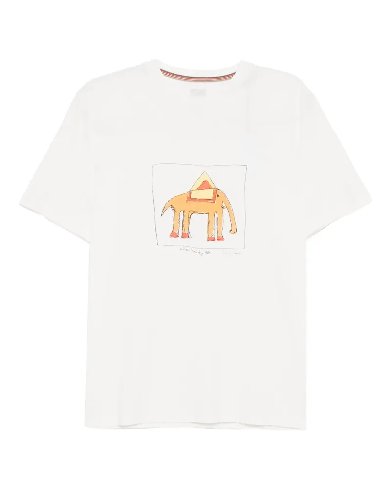 Paul Smith elephant-print T-shirt - Weiß Weiß