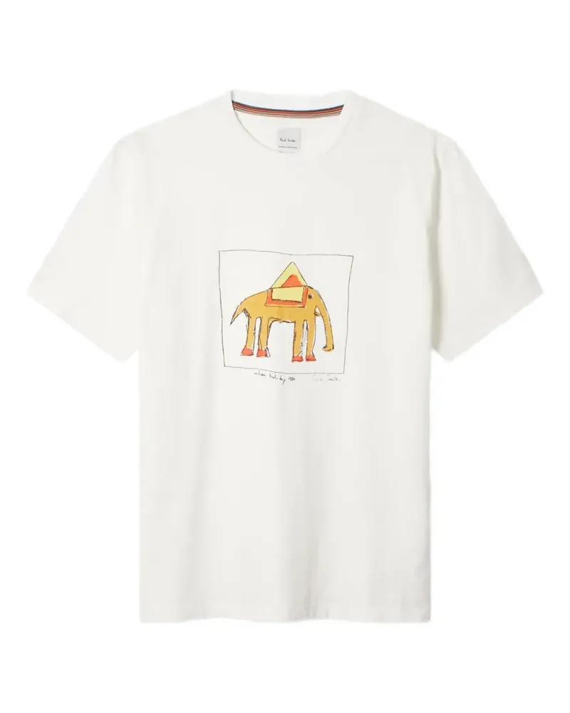 Paul Smith T-Shirt mit Elefanten-Print - Weiß Weiß