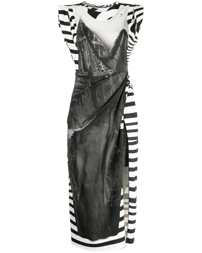 JNBY Midikleid mit grafischem Print - Schwarz Schwarz