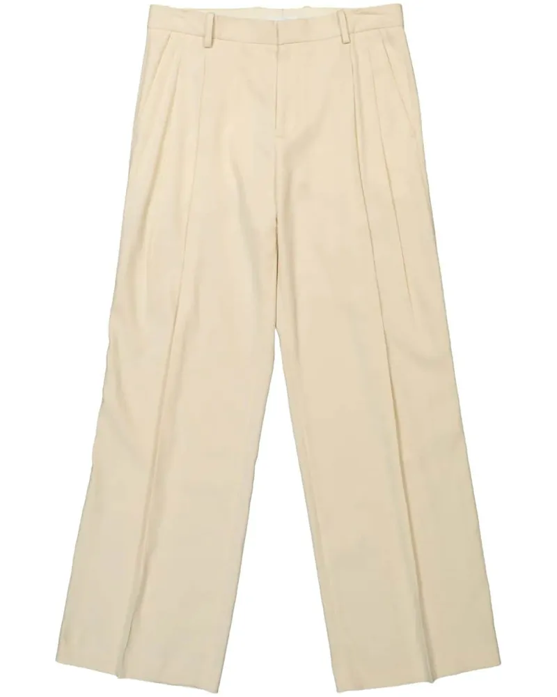 Helmut Lang Gerade Hose mit Bügelfalten - Nude Nude