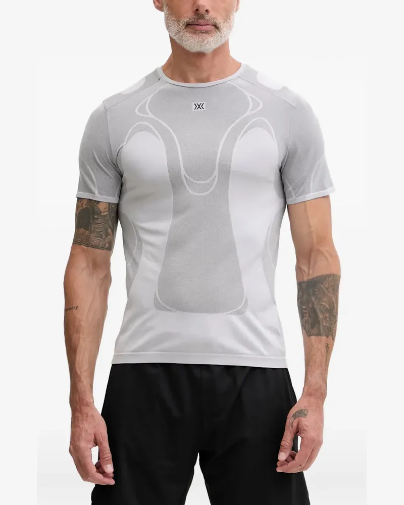 X-Bionic T-Shirt mit Logo-Patch - Grau Grau
