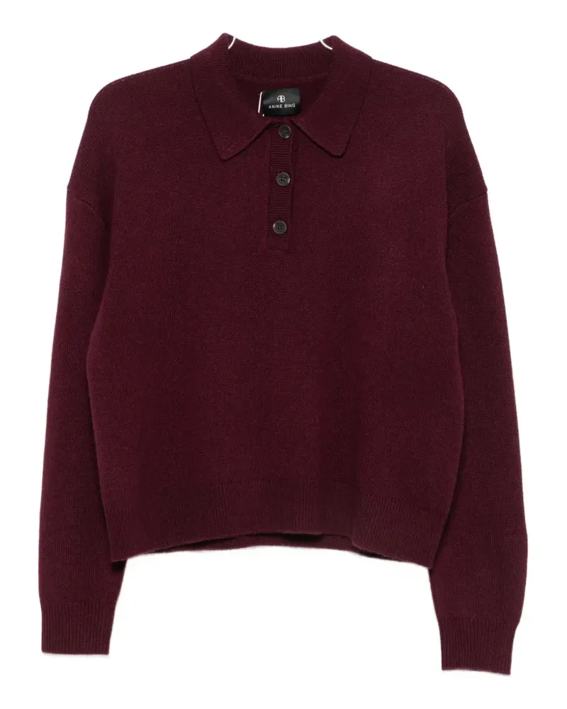 Anine Bing button-up collar sweater - Rot Rot