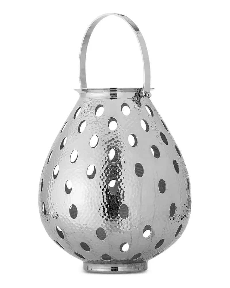 Bloomingville Maika Laterne mit gepunktetem Henkel - Silber Silber