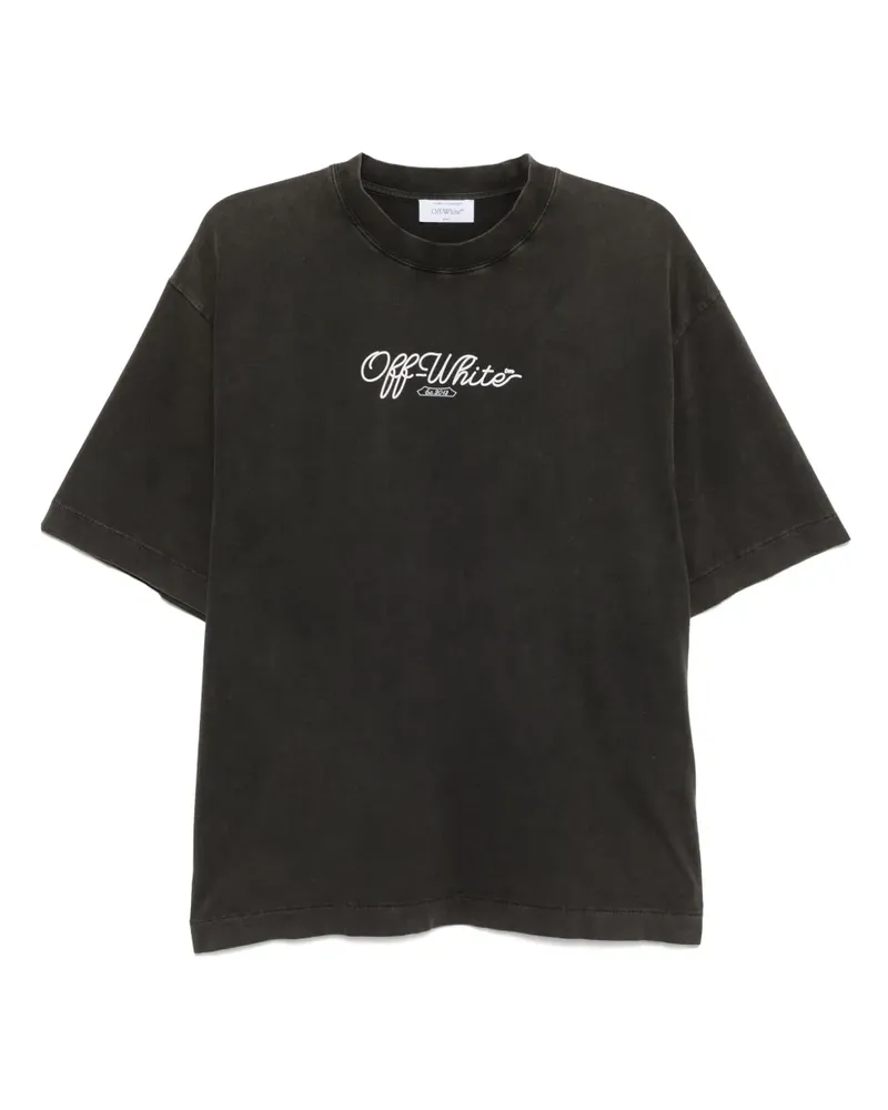 OFF-WHITE T-Shirt mit Scheren-Pfeil - Grau Grau
