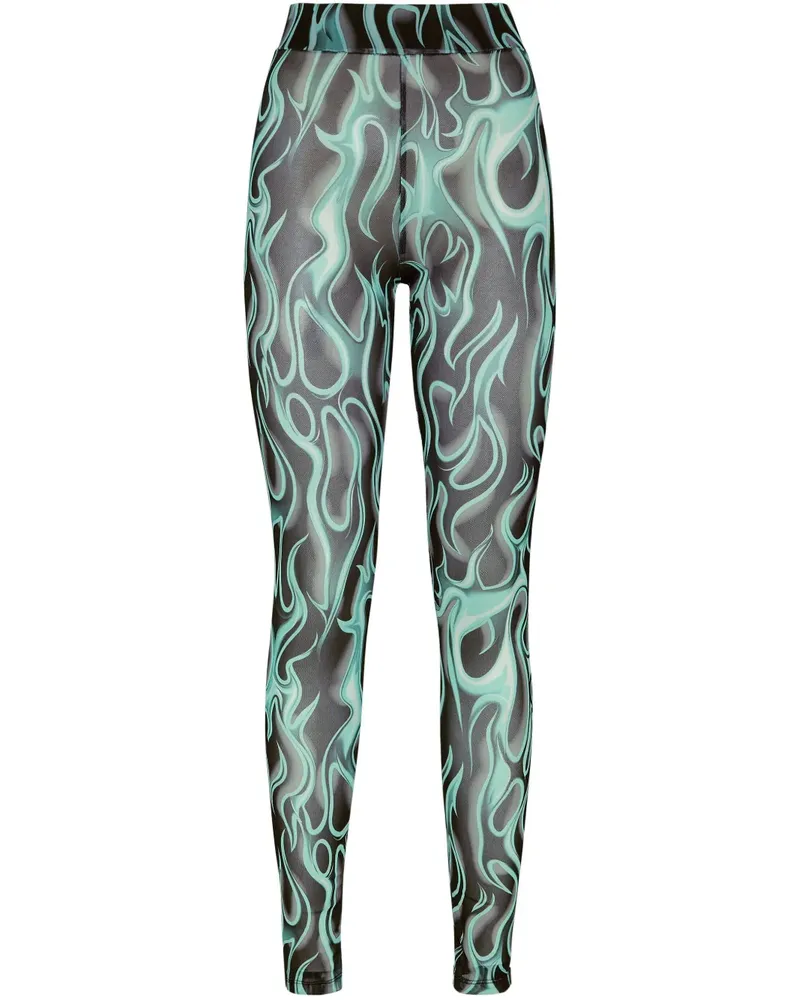 Philipp Plein Flame Leggings - Schwarz Schwarz
