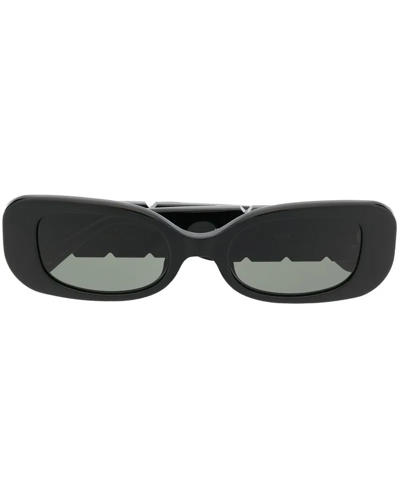 Linda Farrow Sonnenbrille mit Kristallen - Schwarz Schwarz