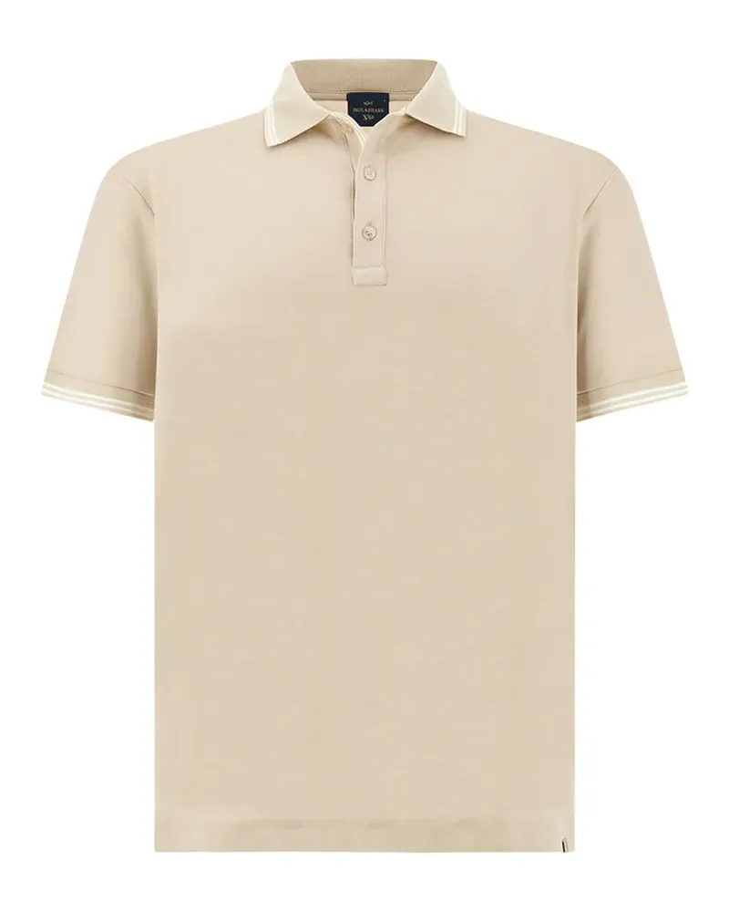 Paul & Shark striped-trim polo shirt - Nude Nude