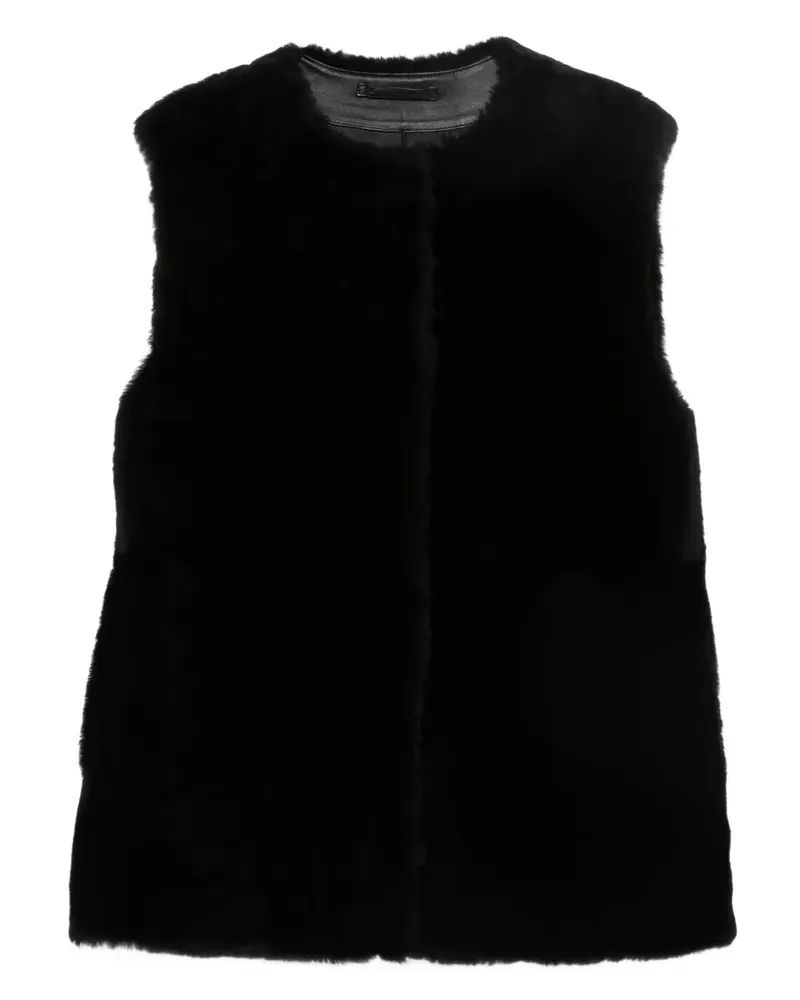 Totême Weste aus Shearling - Schwarz Schwarz