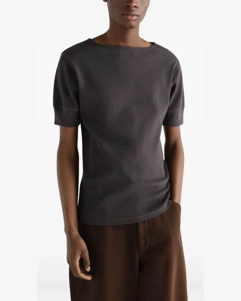 Christophe Lemaire T-Shirt mit U-Boot-Ausschnitt - Grau Grau