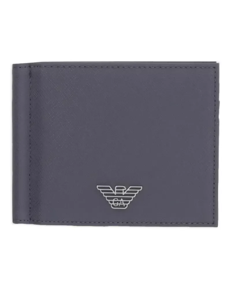 Emporio Armani logo-plaque bifold wallet - Grau Grau