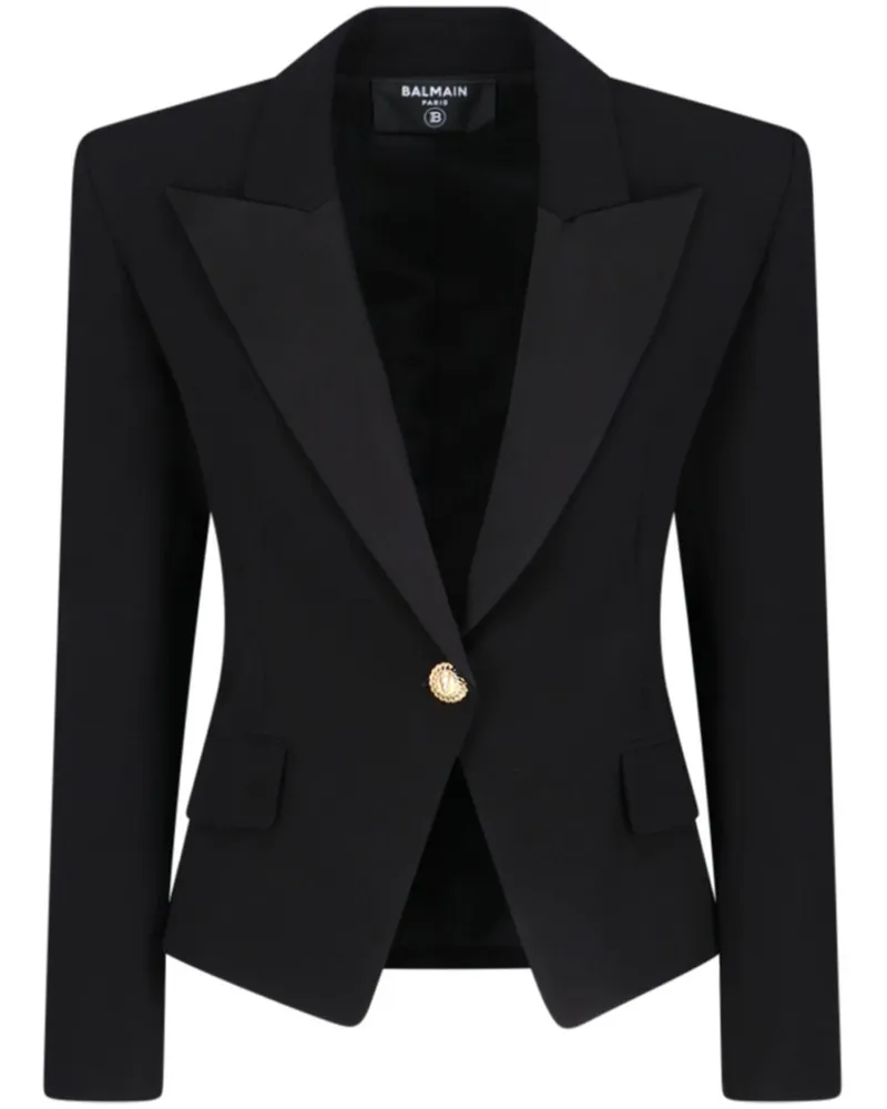 Balmain Klassisches Sakko - Schwarz Schwarz
