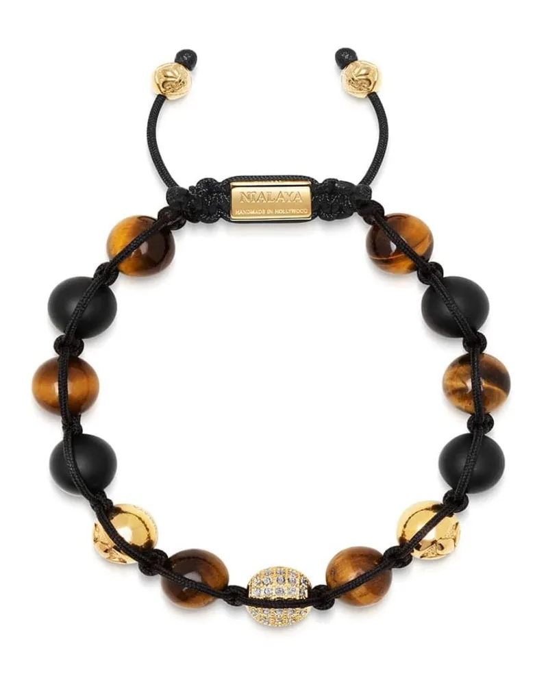 Nialaya Perlenarmband mit Tigerauge - Braun Braun