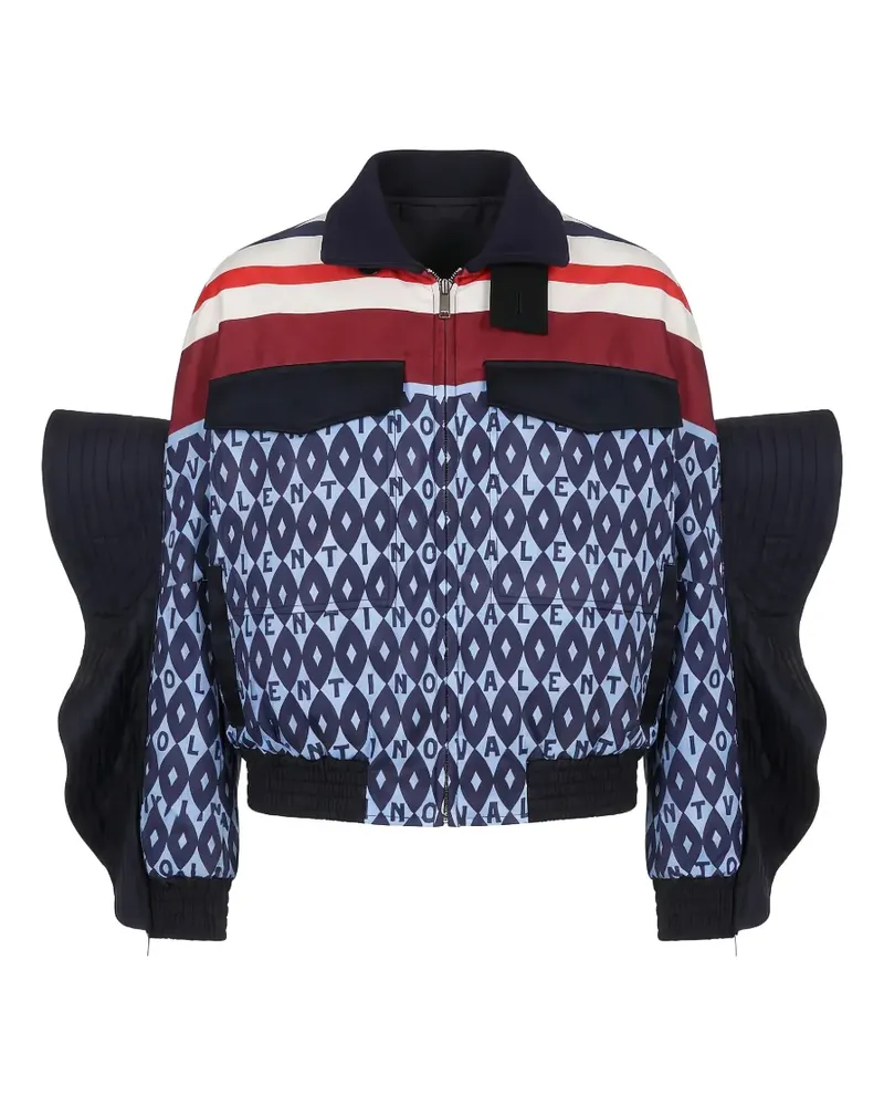 Valentino Garavani logo-print panelled jacket - Blau Blau