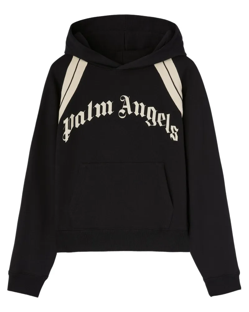 Palm Angels Hoodie mit Logo-Print - Schwarz Schwarz