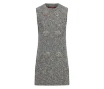 Minikleid mit Knöpfen - Grau