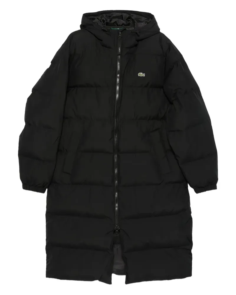 Lacoste Gefütterter Kapuzenmantel - Schwarz Schwarz