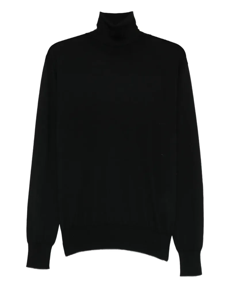 Jil Sander T-Shirt mit Stehkragen - Schwarz Schwarz