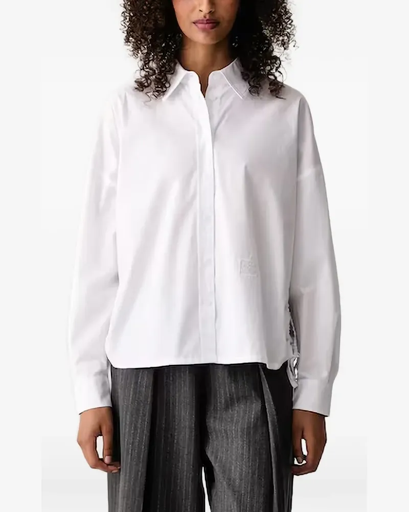 JOOP! logo-patch drawstring-side shirt - Weiß Weiß