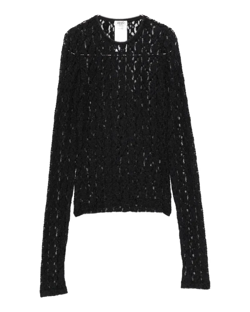 Liu Jo lace long-sleeve T-shirt - Schwarz Schwarz