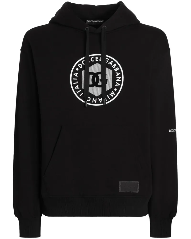 Dolce & Gabbana Hoodie mit Logo-Print - Schwarz Schwarz