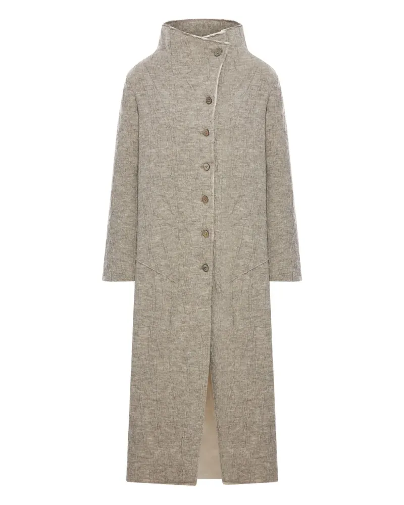 TRANSIT funnel-neck button coat - Nude Nude