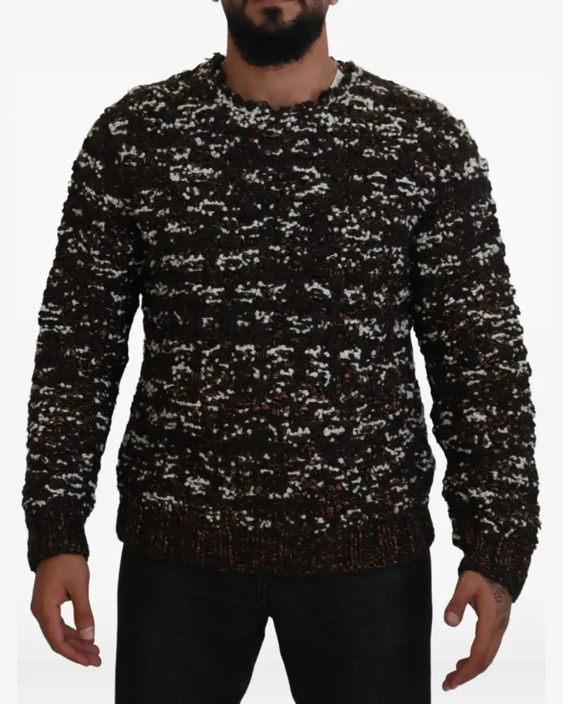 Dolce & Gabbana Melierter Fatto A Mano Pullover - Braun Braun