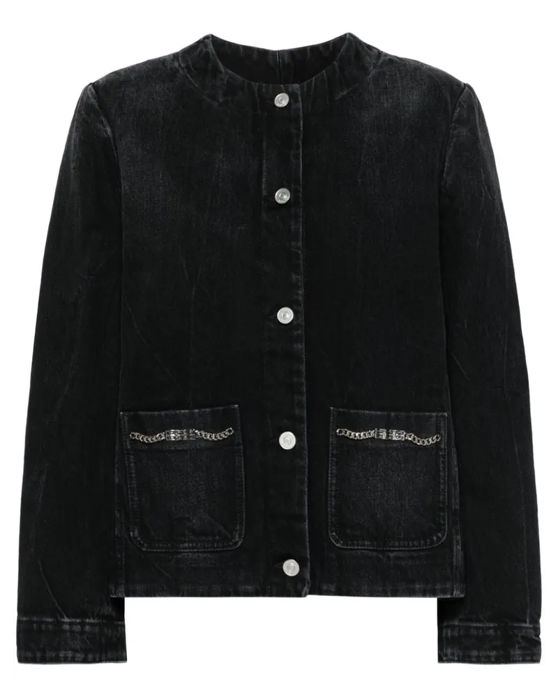 Givenchy Jeansjacke mit Kettendetail - Schwarz Schwarz