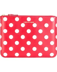 Comme des Garçons Gepunktete Clutch Rot