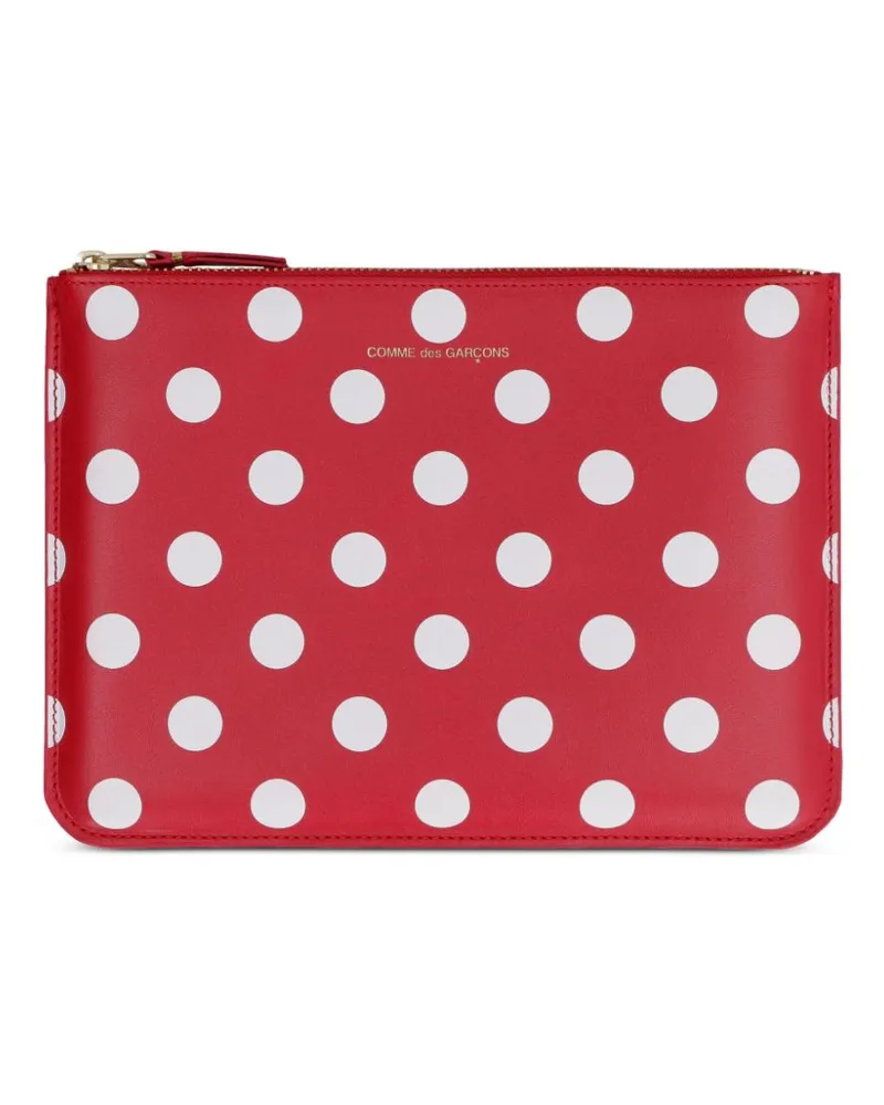 Comme des Garçons Portemonnaie mit Polka Dots - Rot Rot