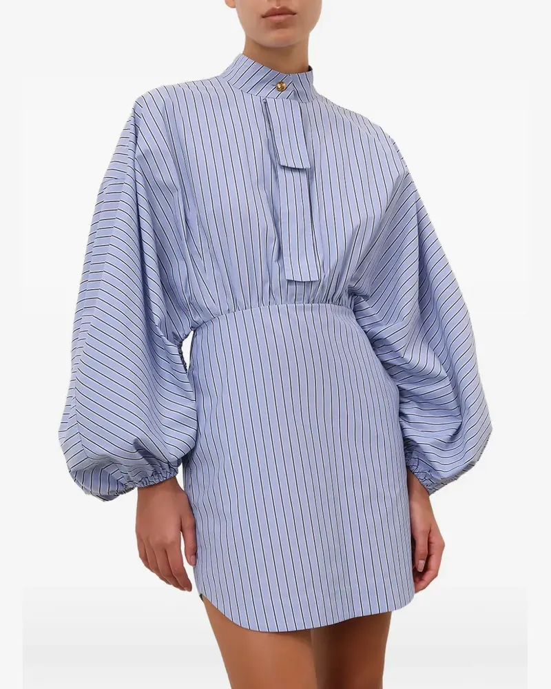 Zimmermann Minikleid mit Kordelzug - Blau Blau