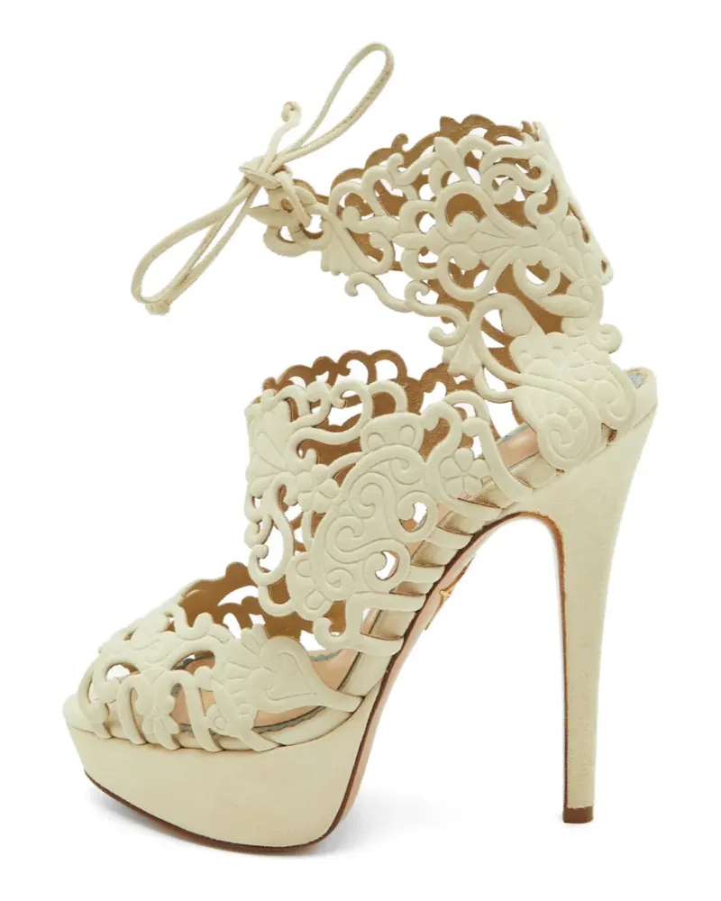 Charlotte Olympia Belinda laser-cut sandals - Nude Nude